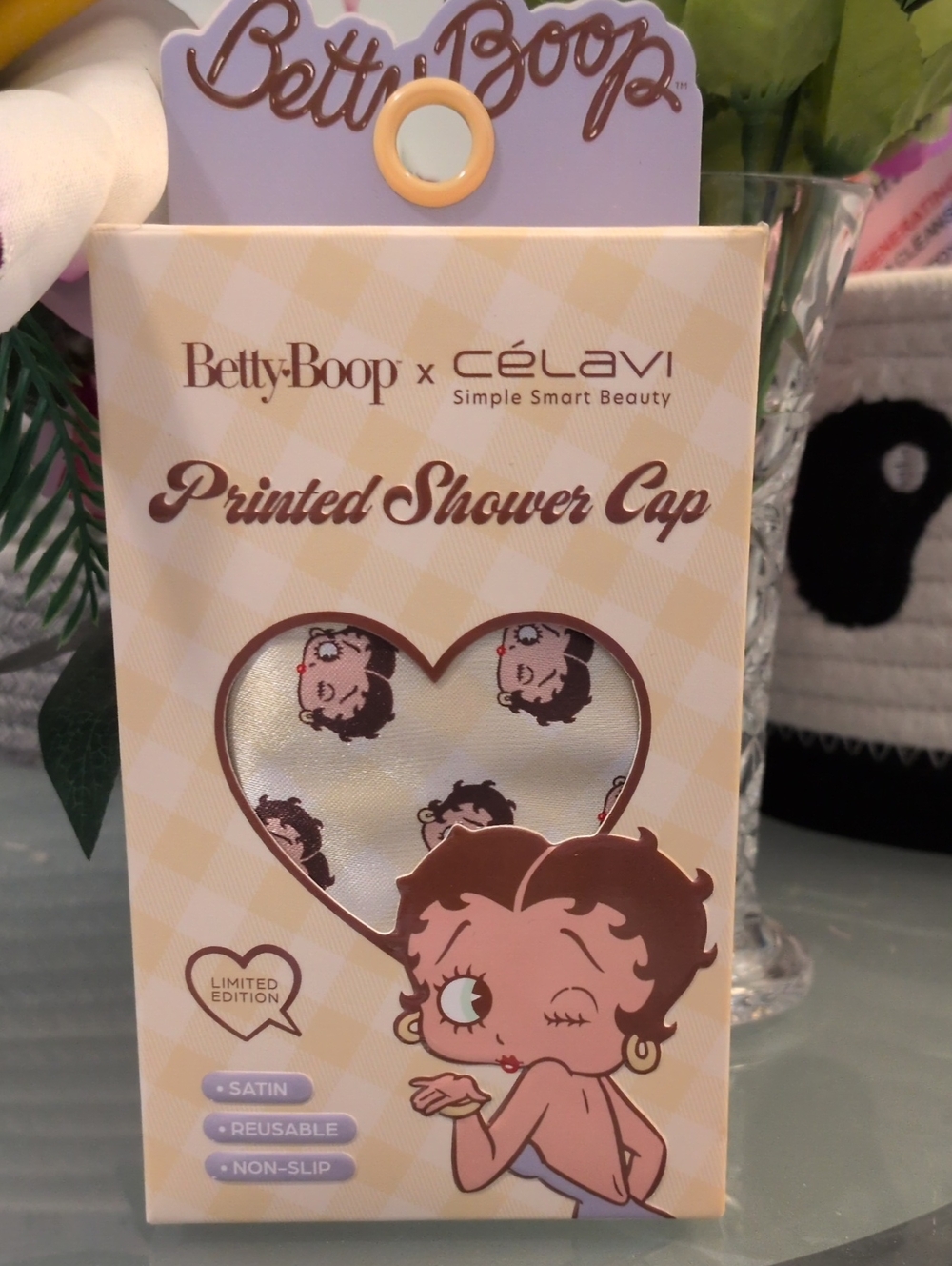 Betty Boop x Celavi Printed Shower Cap - Betty Boop